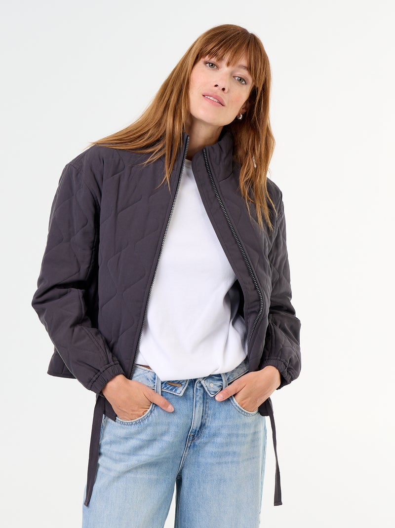 Chaqueta acolchada ajustable en la cintura Negro - Kiabi