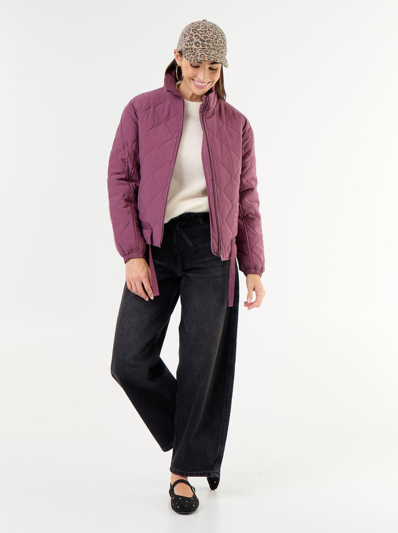 Chaqueta acolchada ajustable en la cintura Purpura - Kiabi