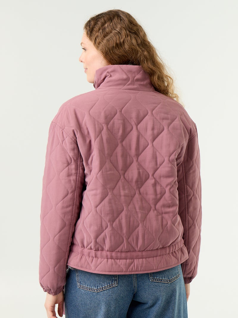 Chaqueta acolchada ajustable en la cintura Rosa - Kiabi