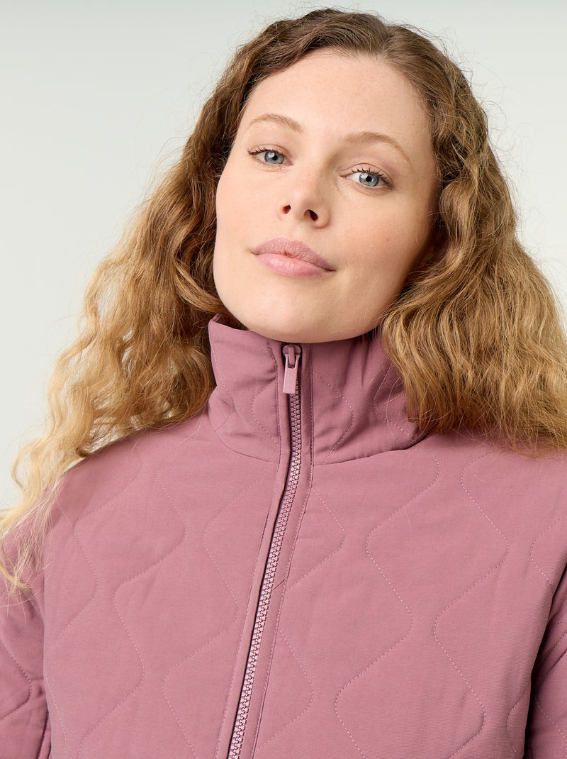 Chaqueta acolchada ajustable en la cintura Rosa - Kiabi