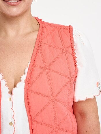 Chaqueta acolchada bordada sin mangas - AFIBEL