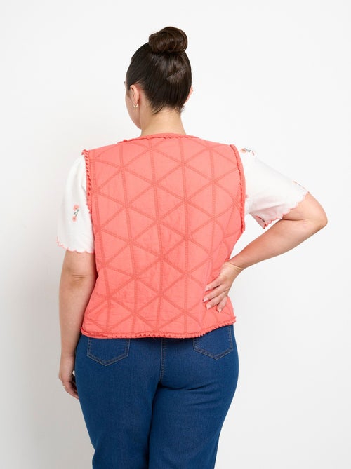 Chaqueta acolchada bordada sin mangas - AFIBEL - Kiabi