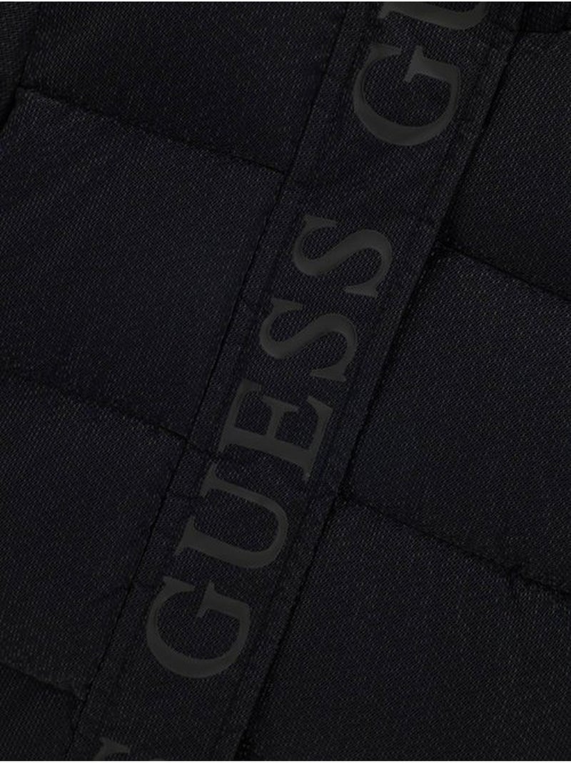 Chaqueta acolchada con capucha - guess kids Negro mate - Kiabi