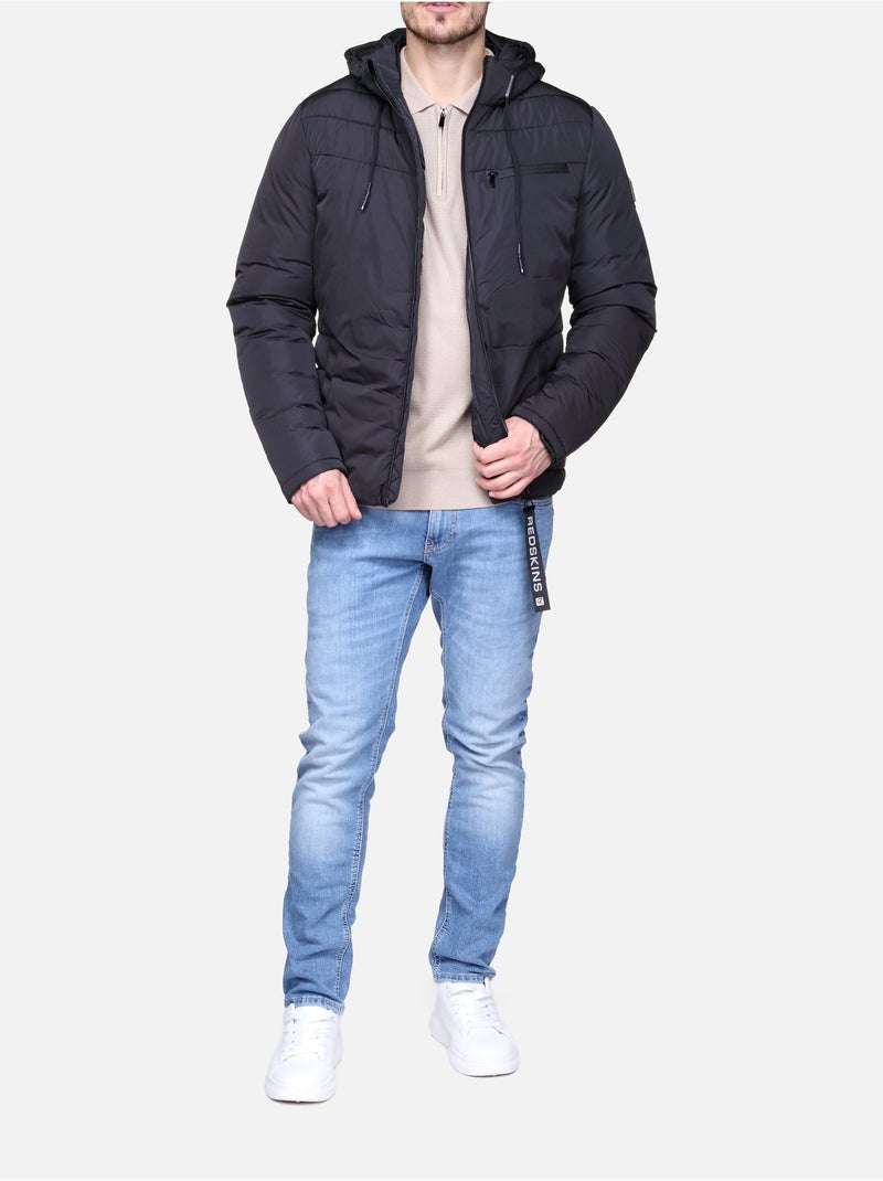 Chaqueta acolchada con capucha - Redskins Negro - Kiabi