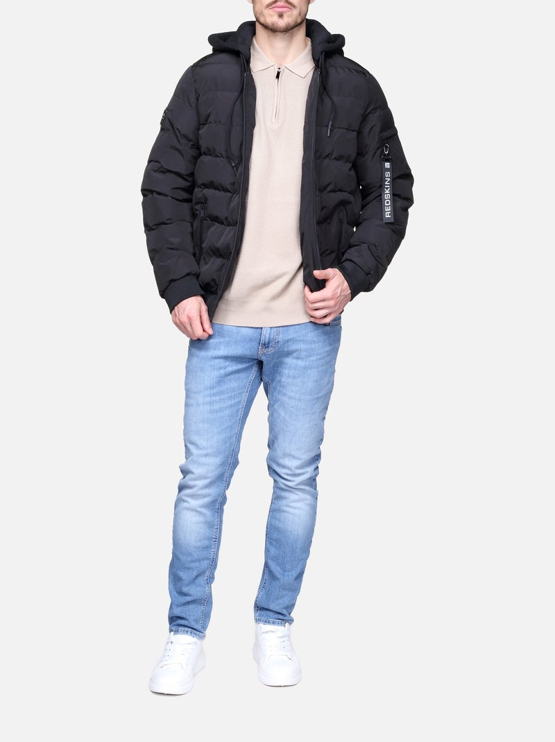 Chaqueta acolchada con capucha - Redskins Negro - Kiabi