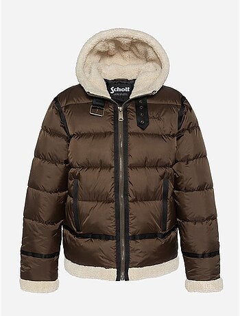 Chaqueta acolchada con capucha - schott