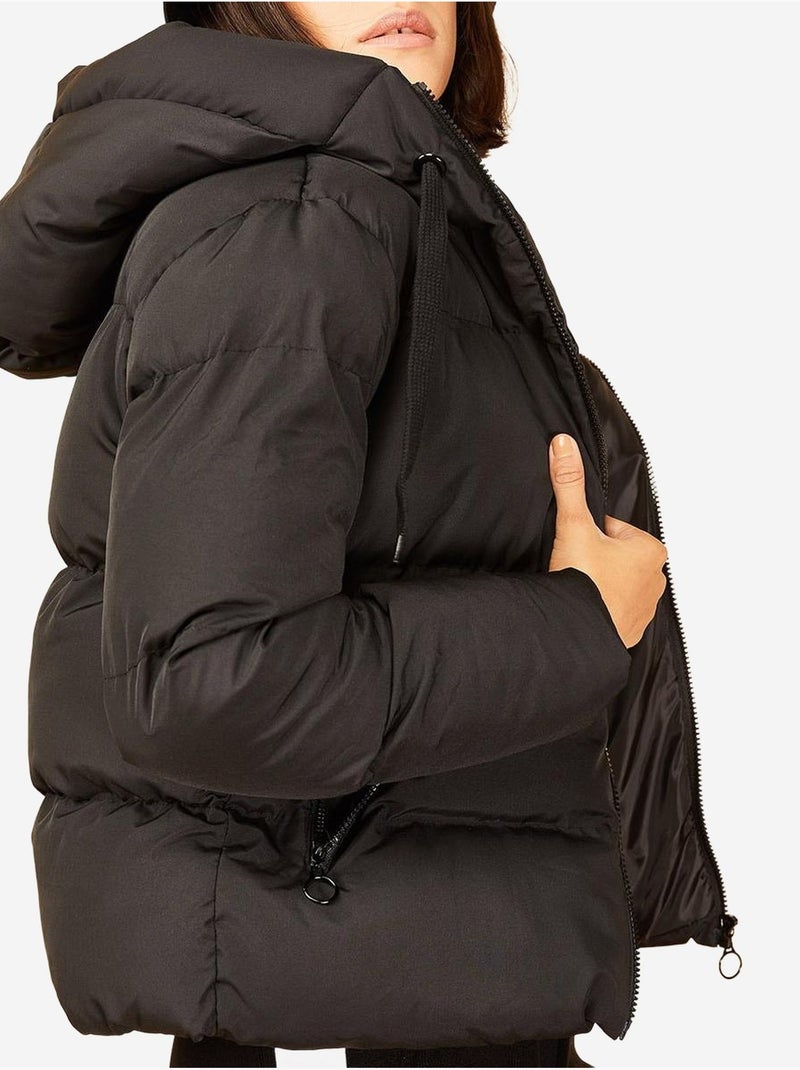 Chaqueta acolchada con capucha de bianco lucci Negro - Kiabi