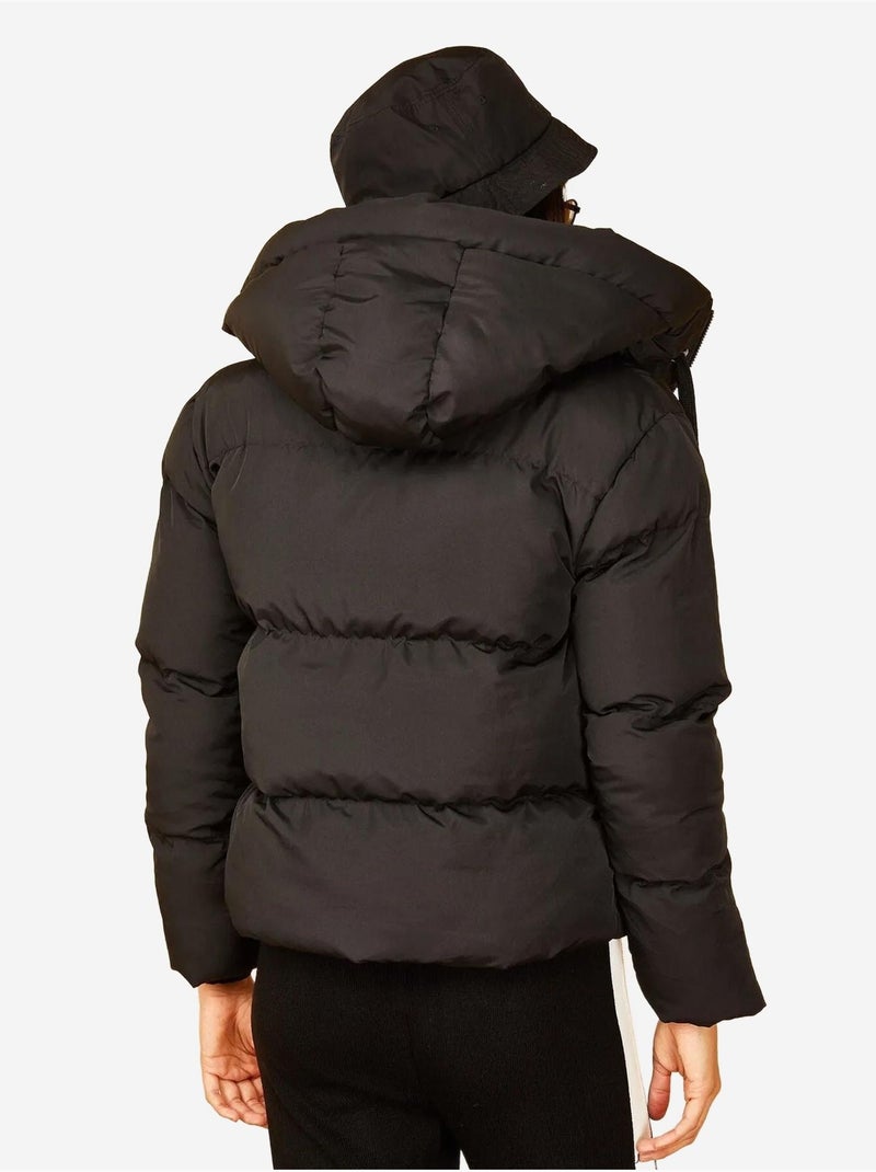 Chaqueta acolchada con capucha de bianco lucci Negro - Kiabi