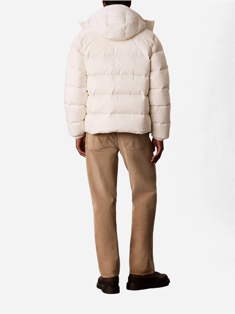 Chaqueta acolchada con capucha desmontable - calvin klein Blanco roto - Kiabi