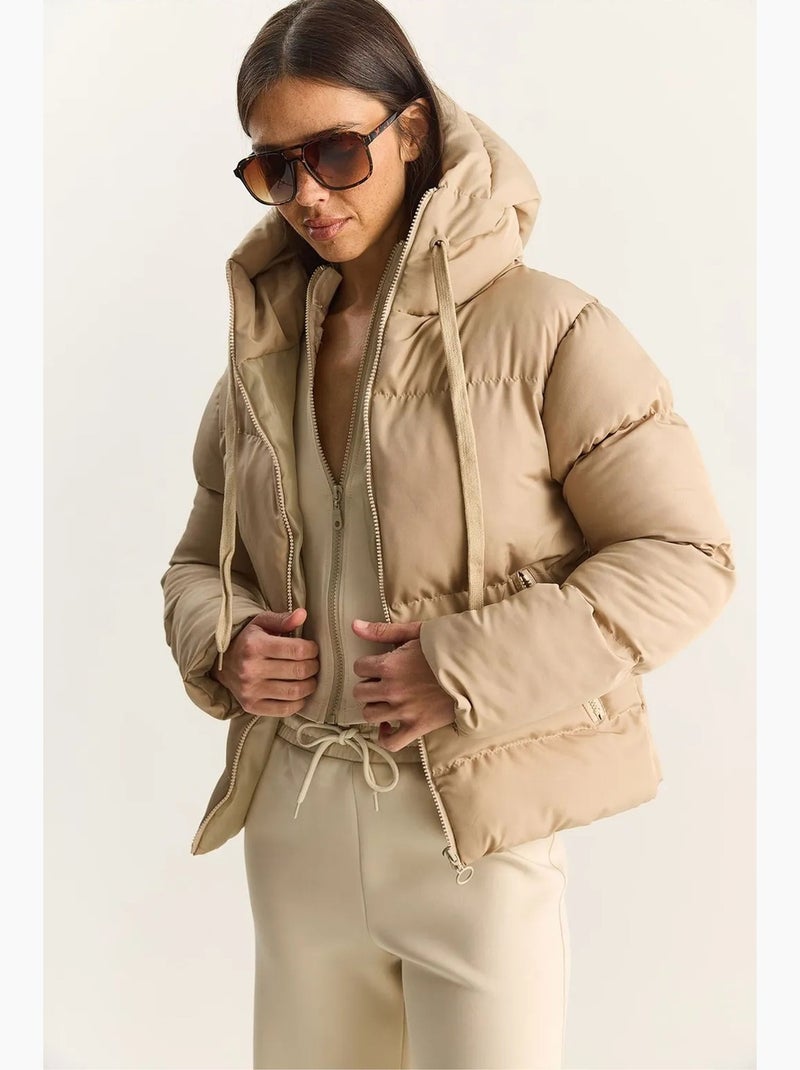 Chaqueta acolchada con capucha lucci Arena - Kiabi