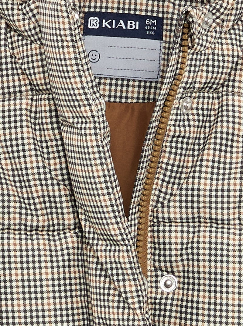 Chaqueta acolchada con capucha Marron - Kiabi