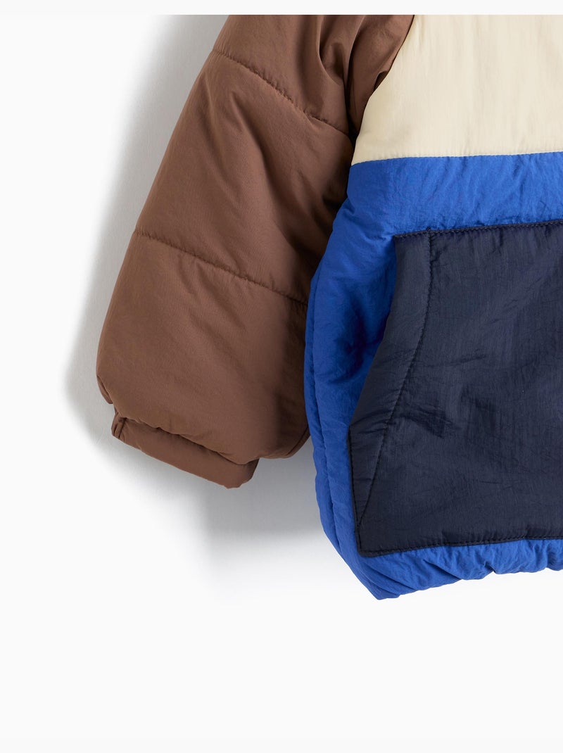 Chaqueta acolchada con capucha, mo fashion Marrón - Kiabi