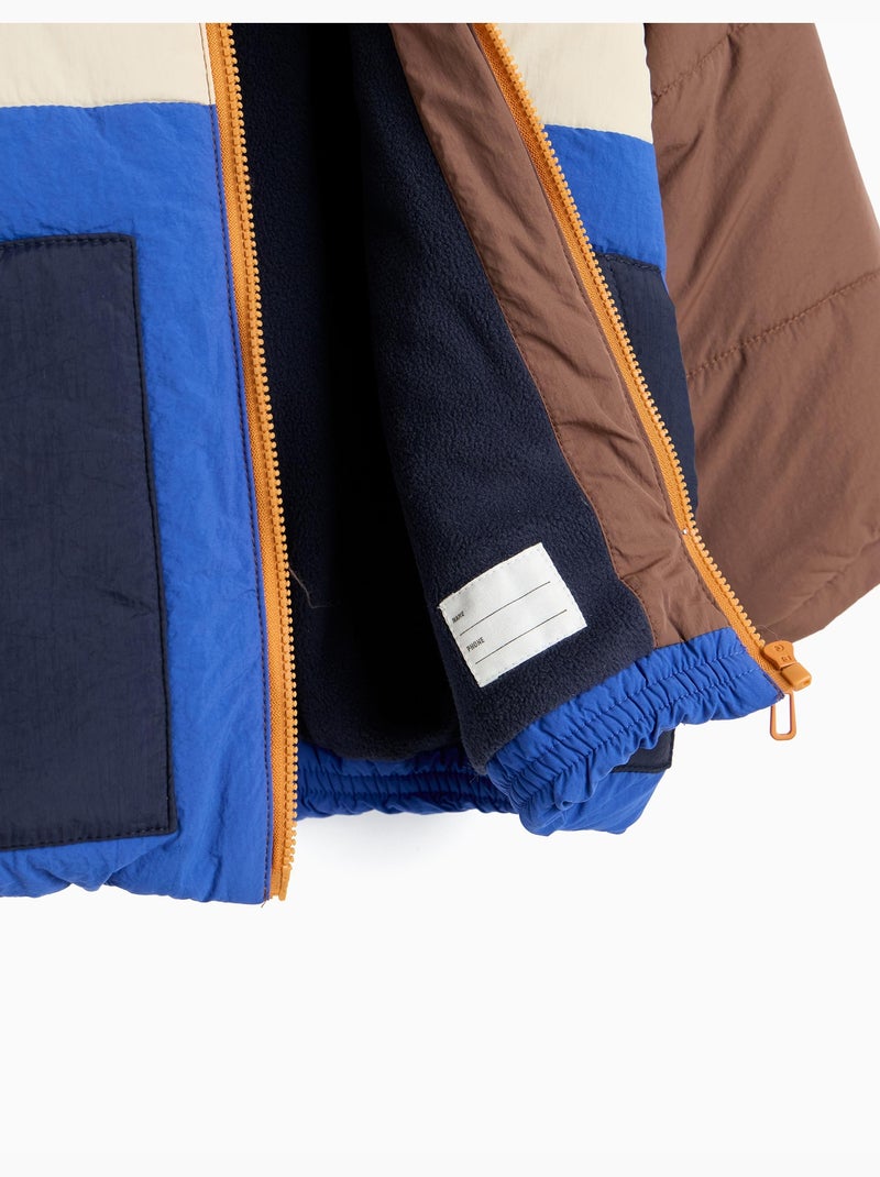 Chaqueta acolchada con capucha, mo fashion Marrón - Kiabi