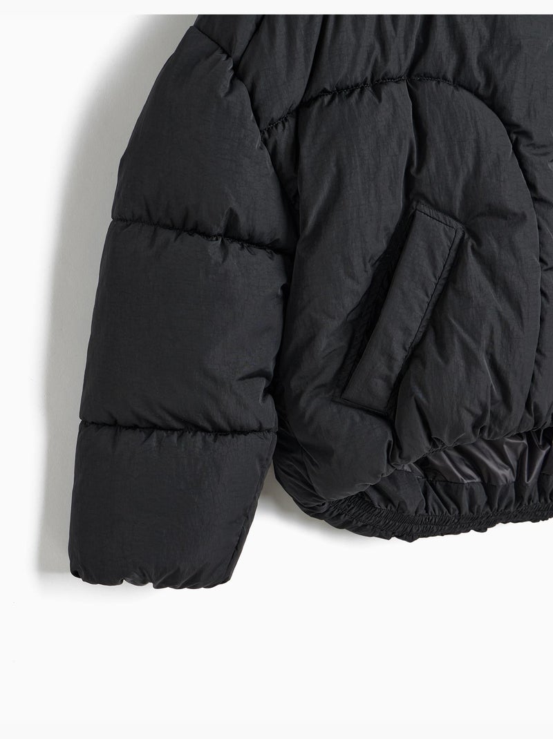 Chaqueta acolchada con capucha, mo fashion Negro - Kiabi