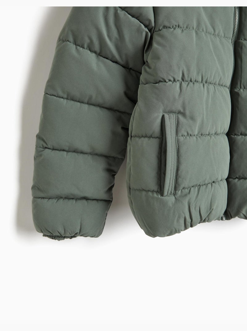 Chaqueta acolchada con capucha, mo fashion Verde - Kiabi