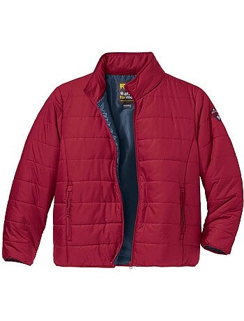 Chaqueta acolchada con capucha oculta y cuello alto con cremallera