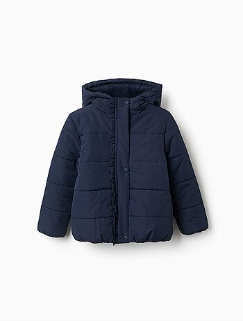 Chaqueta acolchada con capucha y forro polar