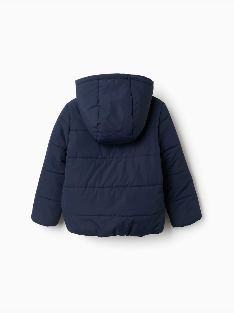 Chaqueta acolchada con capucha y forro polar Azul Azul - Kiabi