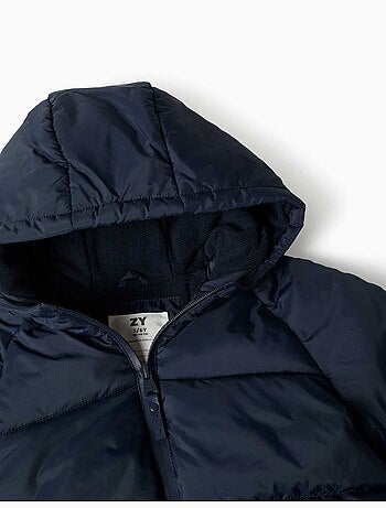Chaqueta acolchada con capucha y forro polar