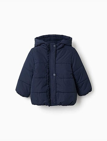 Chaqueta acolchada con capucha y forro polar
