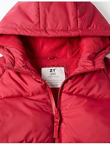 Chaqueta acolchada con capucha y forro polar