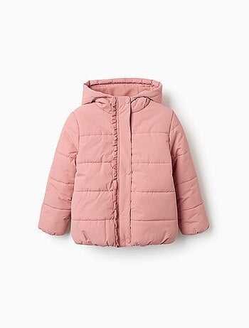 Chaqueta acolchada con capucha y forro polar