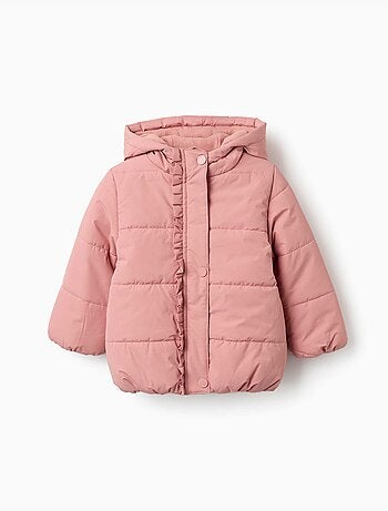 Chaqueta acolchada con capucha y forro polar