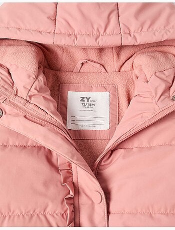 Chaqueta acolchada con capucha y forro polar