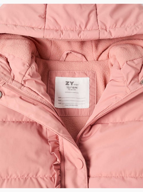 Chaqueta acolchada con capucha y forro polar - Kiabi