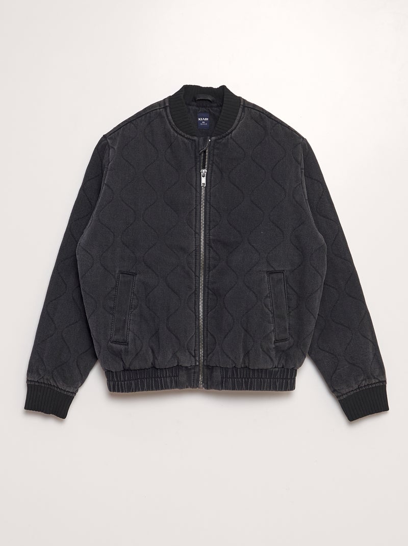 Chaqueta acolchada con cierre GRIS - Kiabi
