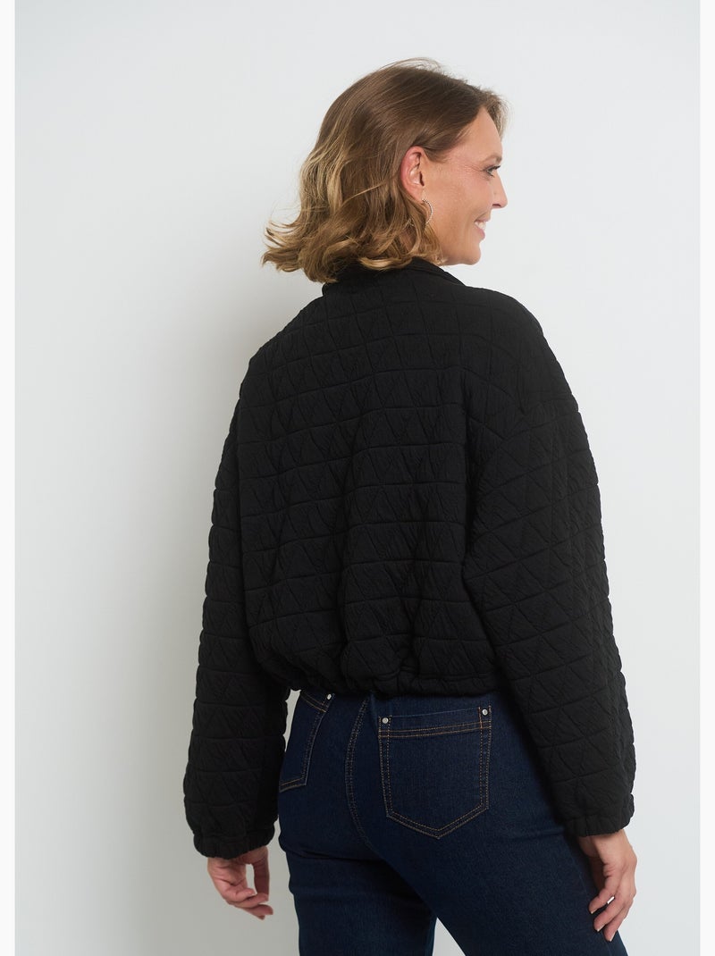 Chaqueta acolchada con cremallera y cuello alto - AFIBEL Negro - Kiabi