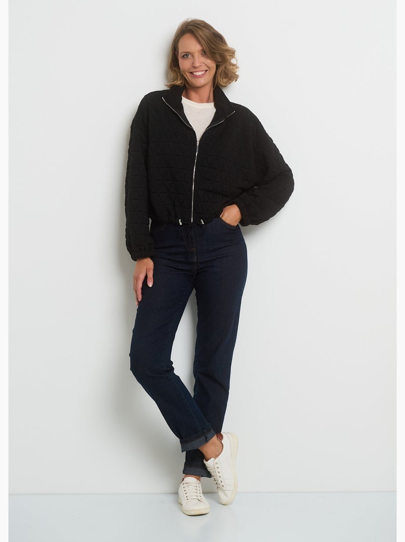 Chaqueta acolchada con cremallera y cuello alto - AFIBEL Negro - Kiabi