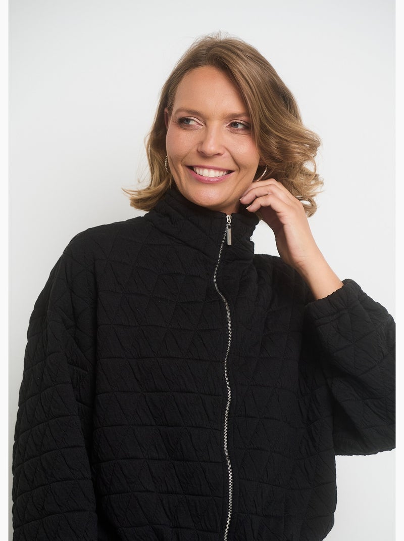 Chaqueta acolchada con cremallera y cuello alto - AFIBEL Negro - Kiabi