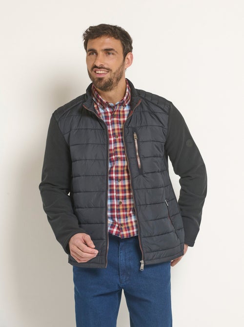 Chaqueta acolchada con cremallera y detalles polares - Afibel - Kiabi