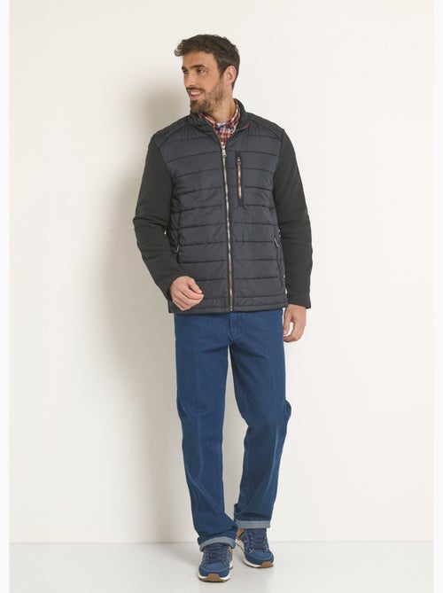Chaqueta acolchada con cremallera y detalles polares - Afibel - Kiabi