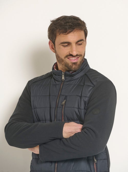 Chaqueta acolchada con cremallera y detalles polares - Afibel - Kiabi