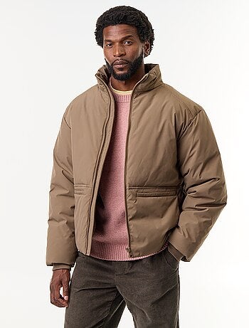 Chaqueta acolchada con cuello alto y mangas raglán