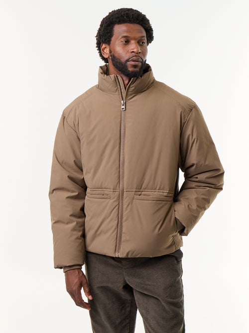 Chaqueta acolchada con cuello alto y mangas raglán - Kiabi