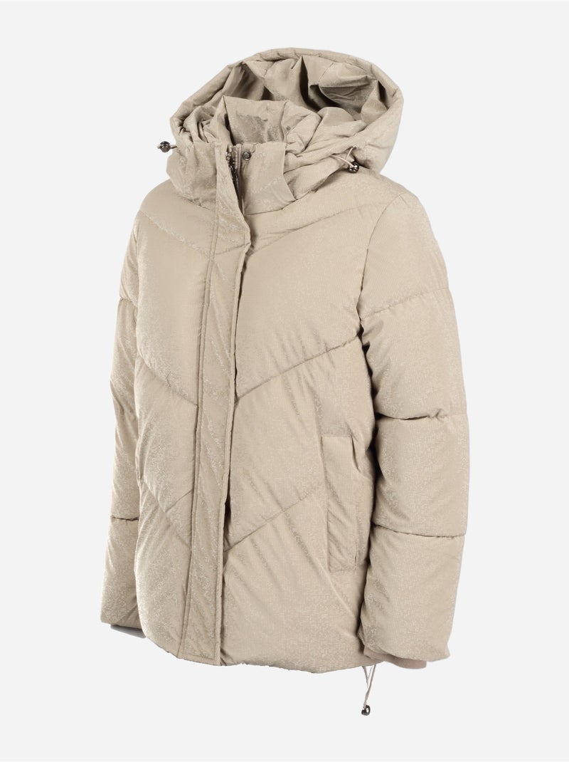 Chaqueta acolchada con efecto pixelado - boom kids Crema - Kiabi