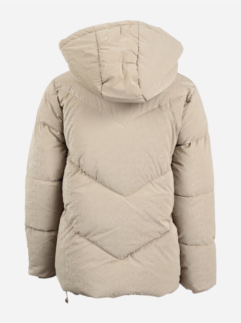 Chaqueta acolchada con efecto pixelado - boom kids Crema - Kiabi