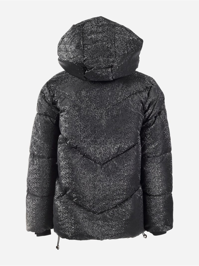 Chaqueta acolchada con efecto pixelado - boom kids Negro - Kiabi