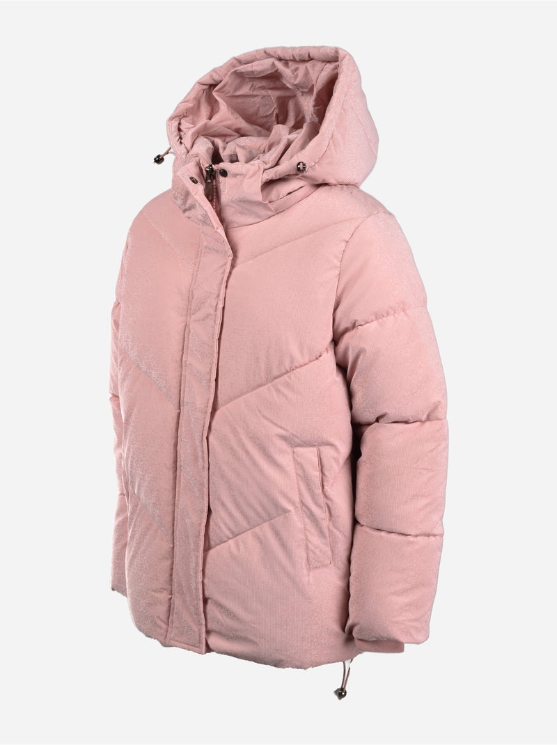 Chaqueta acolchada con efecto pixelado - boom kids Rosa - Kiabi
