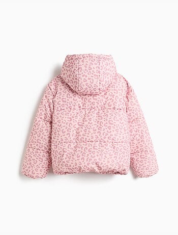 Chaqueta acolchada con estampado animal, mo fashion