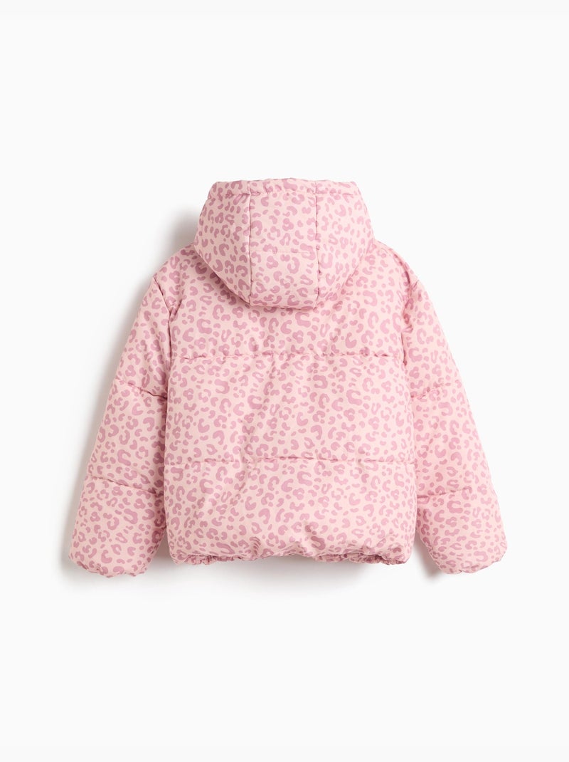 Chaqueta acolchada con estampado animal, mo fashion Rosa - Kiabi