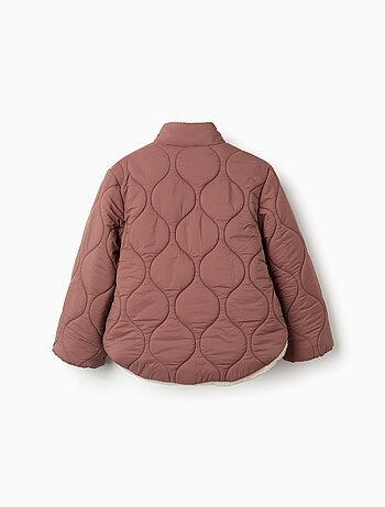 Chaqueta acolchada con forro de peluche y bolsillos