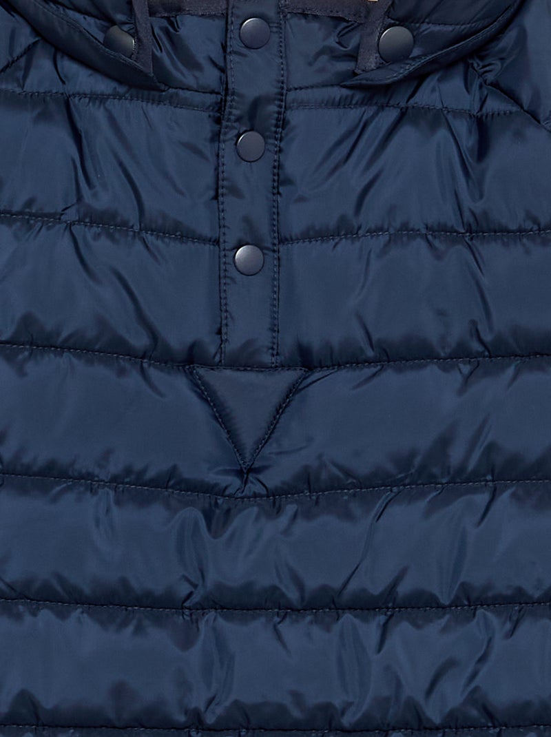 Chaqueta acolchada con interior de borreguillo - colección fácil de poner Azul - Kiabi