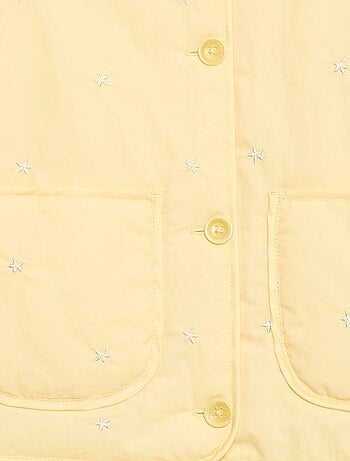 Chaqueta acolchada con motivo bordado