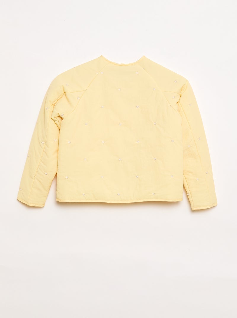 Chaqueta acolchada con motivo bordado Amarillo - Kiabi
