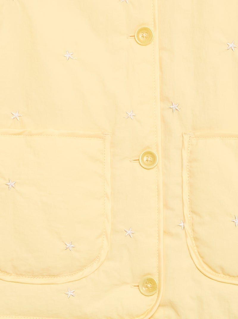 Chaqueta acolchada con motivo bordado Amarillo - Kiabi