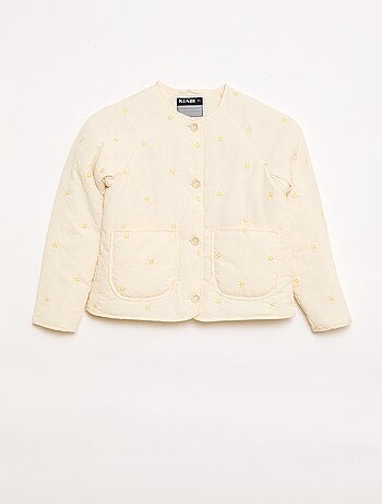 Chaqueta acolchada con motivo bordado